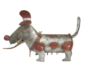 Blue Handworks Metal Female Dog Tea Light Candle Holder - Picture 1 of 14