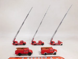 DX366-0.5# 5X H0 1:87 Magirus Fire Truck FW 862 40 39 Aerial Ladder DL Etc - Picture 1 of 5