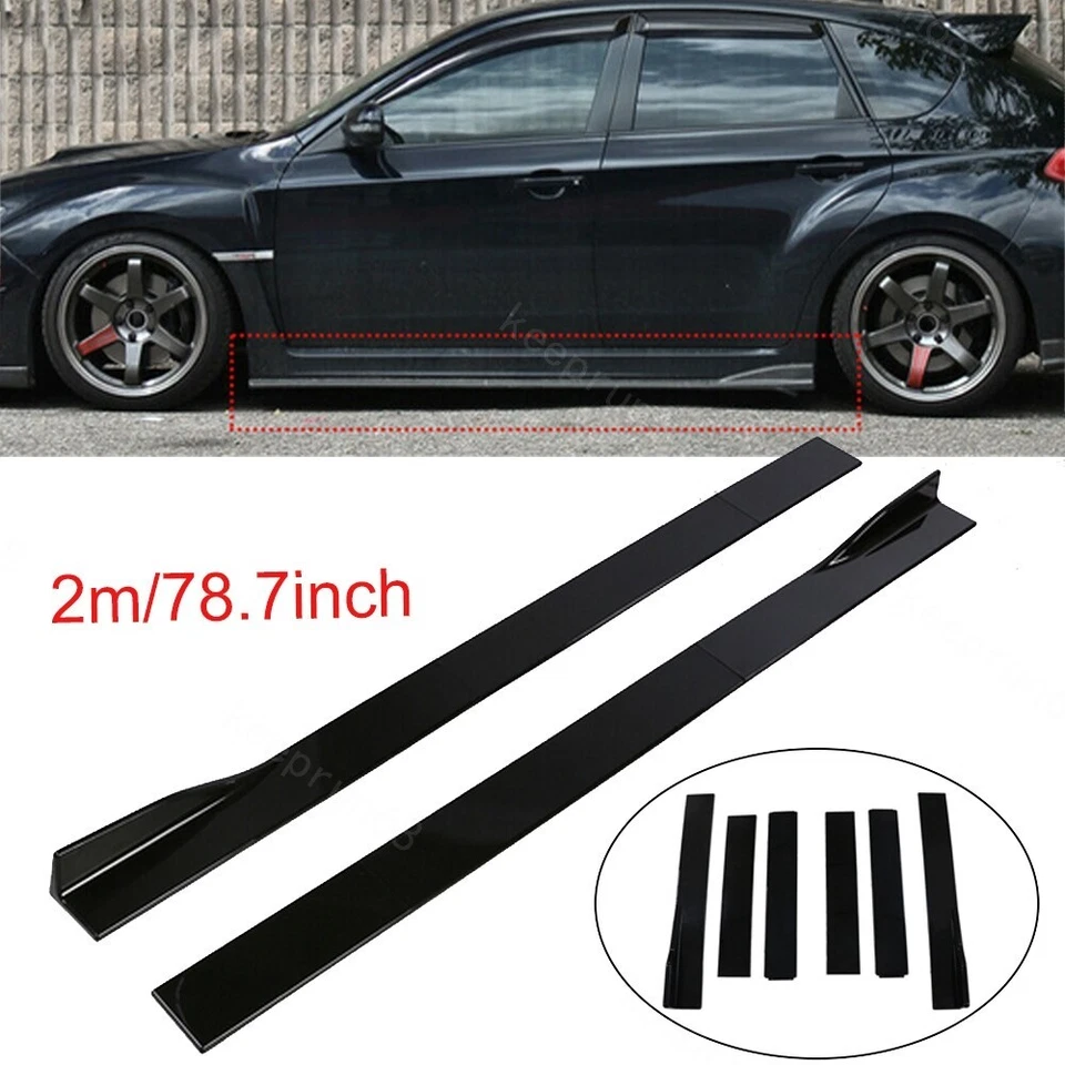 78.7" Side Skirt Rocker Panel Splitter Gloss Black For Subaru Forester 2009-2025 Foto 1 de 4