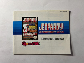 Jeopardy 25th Manual | Nintendo Entertainment System NES | NES-J3-USA | Used