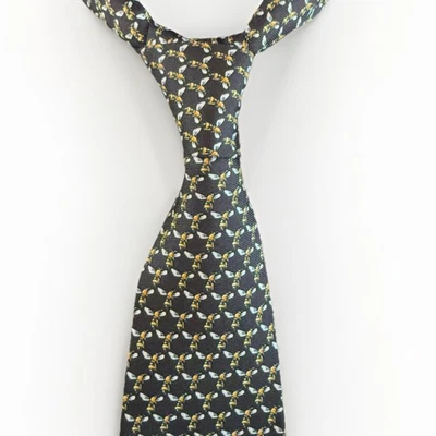 Corbata para hombre Museum Artifacts toda seda abejorro 🐝 Hecha a mano negra/amarilla Foto 1 de 4