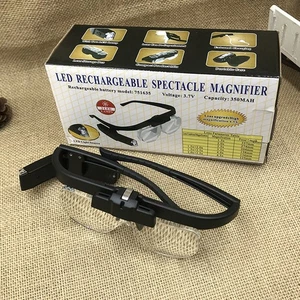 450% Magnifier Glasses With Led Light Magnifying Glasses Loupes Reading Sewing - Picture 1 of 28