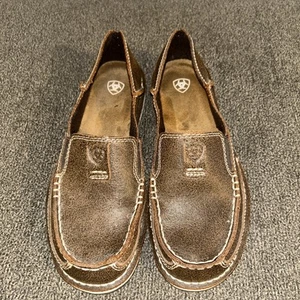 Ariat braune Bomber Leder Schuhe Cruiser Slipper Halbschuhe Damengröße 8B - Bild 1 von 6