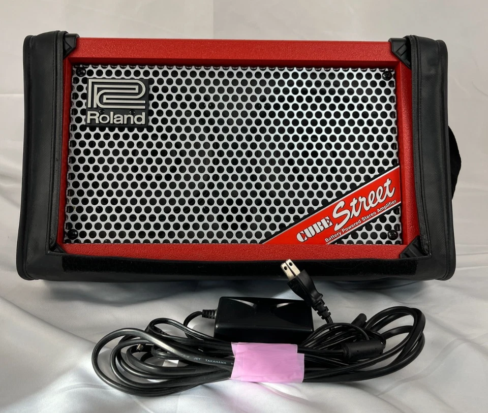 Roland Cube Street Red Battery Powered Stereo Combo Amplifier used - Image 1 of 4