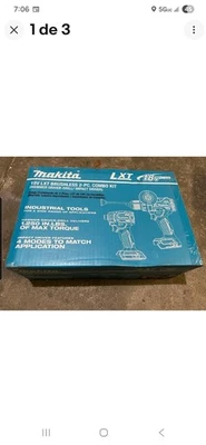 Makita XT297T 18V LXT 1/2" Hammer Drill Driver & Impact Driver Combo Kit New - Image 1 of 3