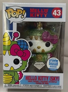 Funko Pop! Sanrio - Hello Kitty (Sky) (Diamond Glitter) Exclusive 4000pc Valuted - Picture 1 of 6