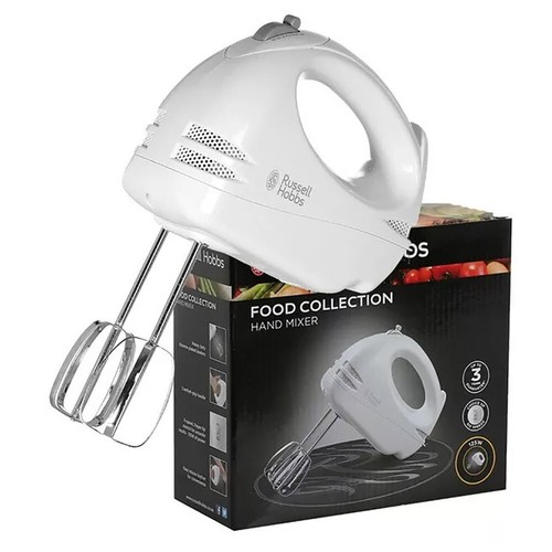 Russell Hobbs Electric Hand Mixer 125W Whisk 6 Speed Food Collection