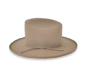 Vtg STETSON Cowboy Hat 7 1/4 Western PENCIL CURL rancher 3X Beaver open road