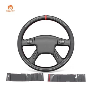 Cubierta de volante de fibra de carbono de cuero real para Chevrolet Silverado 2003-2007 - Imagen 1 de 10