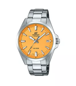 Orologio Casio Edifice EFV-100D-9AV Uomo Quadrante Arancione Acciaio Inox 100M WR - Foto 1 di 1