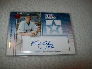 2005 UPPER DECK USA RC KEVIN GUNDERSON JERSEY AUTOGRAPH #D/350 OREGON ST BEAVERS