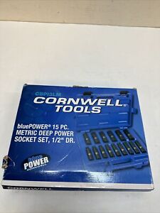Cornwell Tools CBPI3LM - 15 Piece Metric Deep Power Socket Set 1/2" Drive