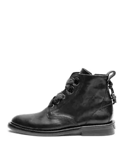 Zadig & Voltaire Laureen Roma Round Toe Leather Low-Heel Booties, Sz 37, NWOB - Picture 1 of 8