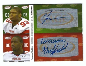 2010 SAGE Cameron Sheffield C.J. Wilson AUTOs Kansas City Chiefs Packers - Picture 1 of 2