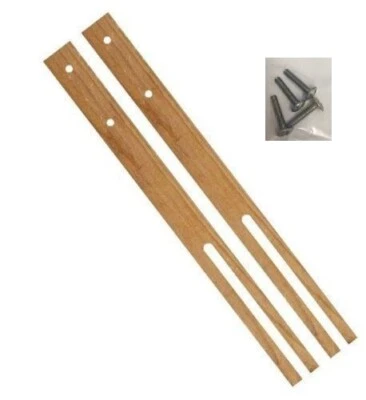 AQS Coppia Gambe Testiera Legno Duro Multi Fit Puntoni Scanalati e Preforati + Vite 61cm