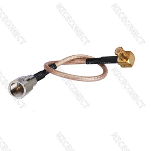 FME Spina Maschio a MCX Maschio Adattatore RA Angolo Retto RF Cavo Treccia RG316 20cm 8" - Foto 1 di 3