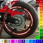 Red Reflective Motorcycle Or Car Rim Stripes Wheel Decals Tape Stickers Trim Kit