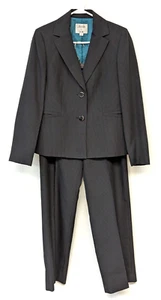 Collections for Le Suit Pant Suit 2 pc Womens Black Pinstripe Sz 8 - Picture 1 of 17
