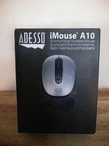 ADESSO A10 iMouse A10 Antimicrobial Wireless Mouse, 2.4 GHz, L/R, Black/Silver - Zdjęcie 1 z 2
