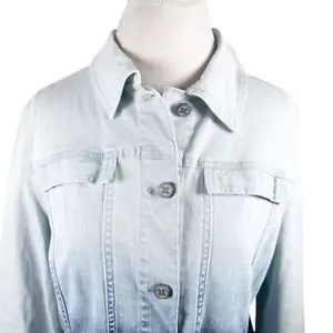 Laurie Felt Classic Ombre Jeansjacke Stretchy Denim Relaxed Damen Gr. L Neu mit Etikett - Bild 1 von 10