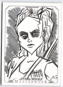 Star Wars Masterwork Topps 2015 Artist Sketch Card 1/1 Chris Raimo Aurra Sing - Picture 1 of 2