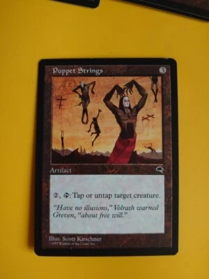 Puppet Strings.   Artifact   Tempest. Magic the Gathering Card. Old Vintage - Image 1 of 4