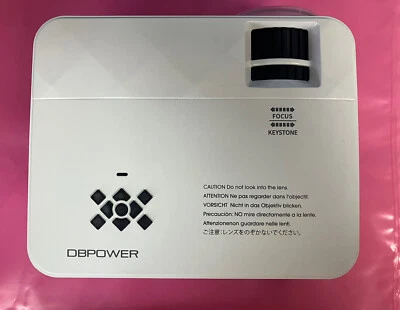 ~ DBPOWER LED Source Smart Projector USB HDMI VGA SD Card Port W/ Remote *Tested - Image 1 of 4