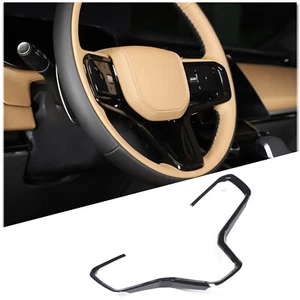 Black Steering Wheel Cover Trim For Velar Evoque Range Rover Sport 2021-2023 - Picture 1 of 7