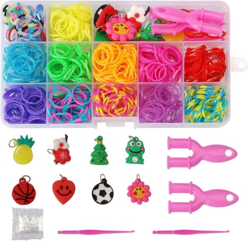 Loom Bands, 480+ Rubber Bands Loom Bands Kits, Creative Twist Bands Kit for Sta