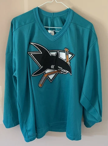 San Jose Sharks Maska CCM NHL Hockey Jersey USA Original Vintage Mens Size Large Cover