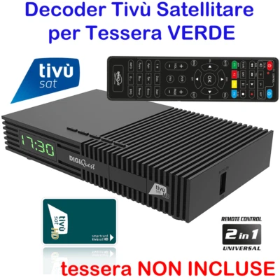 DECODER HD SATELLITARE SENZA SCHEDA TIVÙSAT CERTIFICATO PER SCHEDA VERDE - Immagine 1 di 4