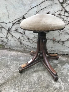 Sgabello da Pianoforte in Stile Thonet - Restaurato (in corso d'opera) - Foto 1 di 6