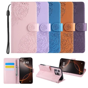 Flower Leather Wallet Phone Case For Samsung A23 A33 A53 A54 A34 A14 A15 A25 A35 - Picture 1 of 16