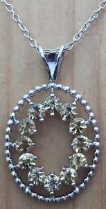1.92ctw GENUINE CITRINE STONE STERLING SILVER PENDANT NECKLACE NEW!! - Picture 1 of 1