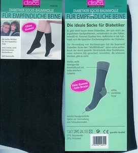 1 Paar Diabetikersocken mit Komfortbund, Baumwollmix, marine, div.Gr.  *disee* - Bild 1 von 2
