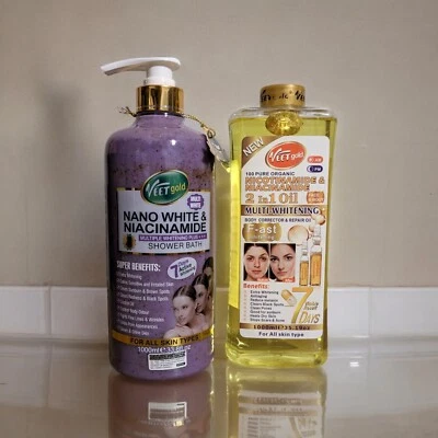 Veet Gold Nano White & Niacinamide Multi White + Shower Bath & Face Body Oil  - Image 1 of 4
