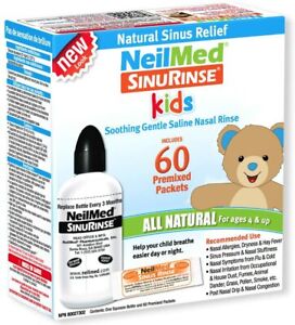 NeilMed SinusRinse Paediatric Kit for Sinus & Allergy Relief Bottle & 60 Sachets