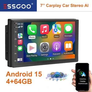 Car Stereo 2 DIN Android 15 Apple Carplay 7'' Touchscreen Head Units Chatgpt AI - Picture 1 of 14