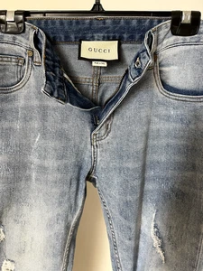 Gucci Men’s Straight Leg Blue Jeans Size 32 - Picture 1 of 5