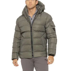 POINT ZERO Men's Matte Shine Textured Puffer Jacket - Picture 1 of 3