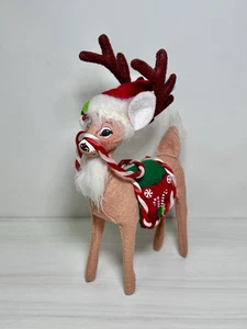 2007 Annalee Weihnachten "PEPPERMINT CANDY CANE RENTIER" Sammlerstück Plüsch 14 Zoll - Bild 1 von 14