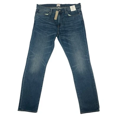 J Crew Jeans Mens 36x32 Blue 484 Slim Straight Kurabo Japanese Stretch Denim NWT - Image 1 of 4