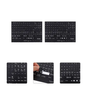 2 Blatt englische Tastaturaufkleber QWERTY UK Ersatz Buchstabe Laptop - Bild 1 von 12