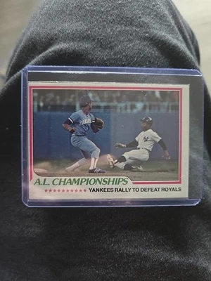 1978 Topps - A.L. Championships Фрэнк Уайт, Микки Риверс #411 - Изображение 1 из 2
