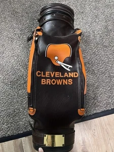 (Rare) Vintage Cleveland Browns Golf Bag. Carrying Strap Incl. Zippers Work - Picture 1 of 10