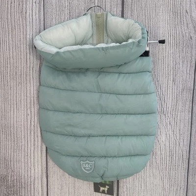Sydney & Co Abrigo para Perro Pequeño Aqua Verde Claro Reversible Chaleco acolchado Chaqueta Cremallera Foto 1 de 4