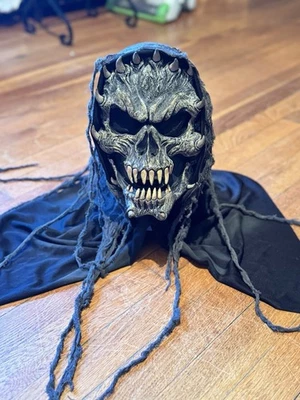 Halloween Mask Ghoul Death Eater Skeleton Fun World DIV - Image 1 of 4