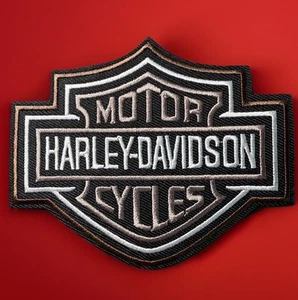 🔥Harley Davidson Motorrad Schild 4+" bestickt Bügelbild Patch Biker MC - Bild 1 von 6