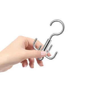  3 PEZZI Sciarpa Cintura Cappello Cravatta Appendiabiti Salvaspazio Stoccaggio Gancio Supporto Cappotto - Foto 1 di 12