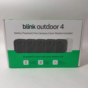 New Blink outdoor 4 5-Camera Wireless Battery Powered System Unclaimed - Picture 1 of 7